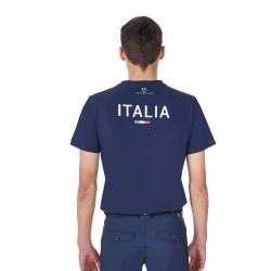 T-shirt homme Equestro x FISE coupe slim manches courtes Marine blazer Bleu marine T-shirt homme Equestro x FISE coupe slim manches courtes Marine blazer Bleu marine