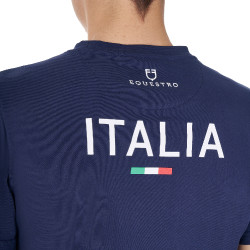 T-shirt homme Equestro x FISE coupe slim manches courtes Marine blazer Bleu marine T-shirt homme Equestro x FISE coupe slim manches courtes Marine blazer Bleu marine