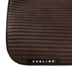 Tapis de dressage Acavallo Sublime en daim à bandes Marron