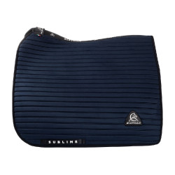 Tapis de dressage Acavallo Sublime en daim à bandes Marine Bleu marine Tapis de dressage Acavallo Sublime en daim à bandes Marine Bleu marine