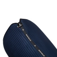 Tapis de dressage Acavallo Sublime en daim à bandes Marine Bleu marine