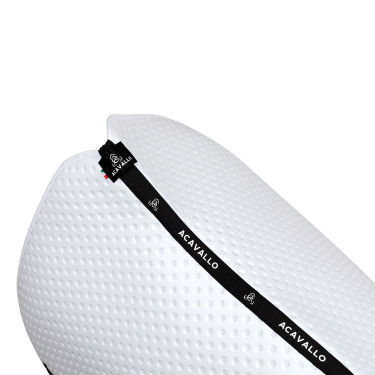 Tapis de dressage Acavallo Sublime en tissu technique à pois Blanc