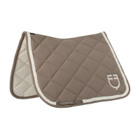 Tapis de dressage Equestro à cordon tressé Walnut / blanc antique Marron
