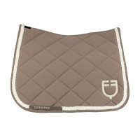Tapis de dressage Equestro à cordon tressé Blanc antique / marron