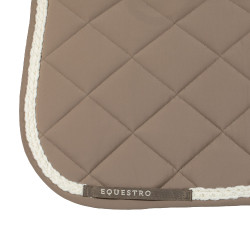 Tapis de dressage Equestro à cordon tressé Walnut / blanc antique Marron