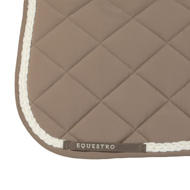 Tapis de dressage Equestro à cordon tressé Walnut / blanc antique Marron