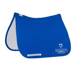 Tapis de dressage Equestro x FISE avec logo brodé Bleu de savoie