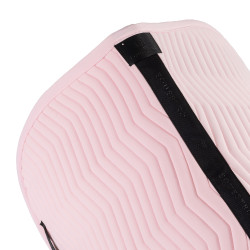Tapis de saut Equestro matelassé Wave en tissu technique Ballerine / chèvrefeuille Rose