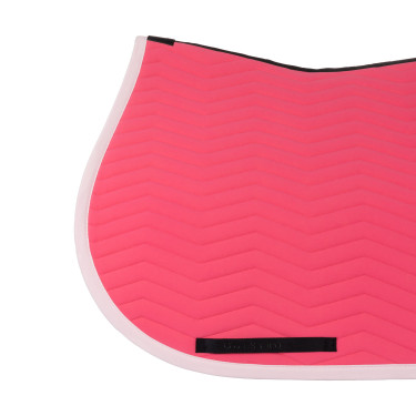 Tapis de saut Equestro matelassé Wave en tissu technique Chèvrefeuille / ballerine Rose