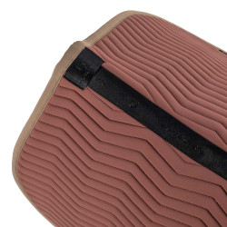 Tapis de saut Equestro matelassé Wave en tissu technique Marron / walnut