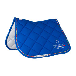 Tapis de saut Equestro x FISE avec liseré drapeau italien Bleu de savoie
