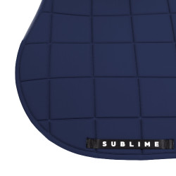 Tapis de selle CSO Acavallo Sublime en tissu technique à carreaux Marine Bleu marine