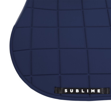 Tapis de selle CSO Acavallo Sublime en tissu technique à carreaux Marine Bleu marine
