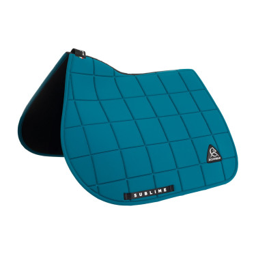 Tapis de selle CSO Acavallo Sublime en tissu technique à carreaux Pétrole Bleu