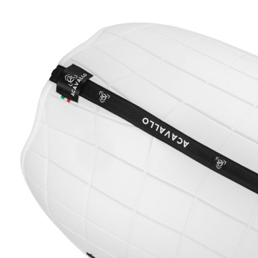 Tapis de selle CSO Acavallo Sublime en tissu technique à carreaux Blanc