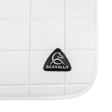 Tapis de selle CSO Acavallo Sublime en tissu technique à carreaux Blanc