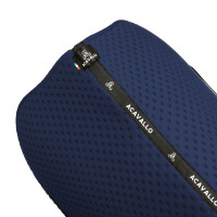 Tapis de selle CSO Acavallo Sublime en tissu technique à pois Marine Bleu marine