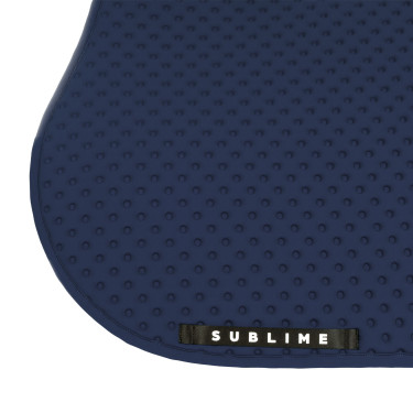 Tapis de selle CSO Acavallo Sublime en tissu technique à pois Marine Bleu marine