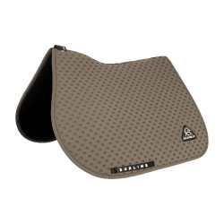 Tapis de selle CSO Acavallo Sublime en tissu technique à pois Terre Marron