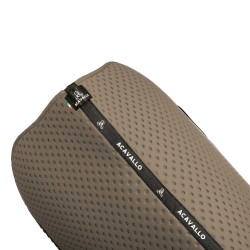 Tapis de selle CSO Acavallo Sublime en tissu technique à pois Terre Marron