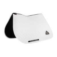 Tapis de selle CSO Acavallo Sublime en tissu technique à pois Blanc