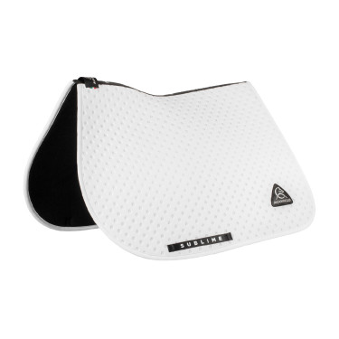 Tapis de selle CSO Acavallo Sublime en tissu technique à pois Blanc