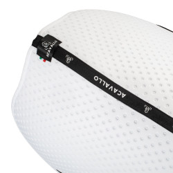 Tapis de selle CSO Acavallo Sublime en tissu technique à pois Blanc