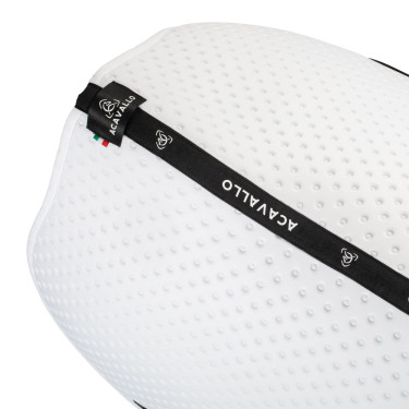 Tapis de selle CSO Acavallo Sublime en tissu technique à pois Blanc
