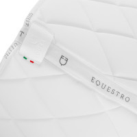 Tapis de Selle d'obstacle Equestro en tissu technique respirant Blanc / blanc
