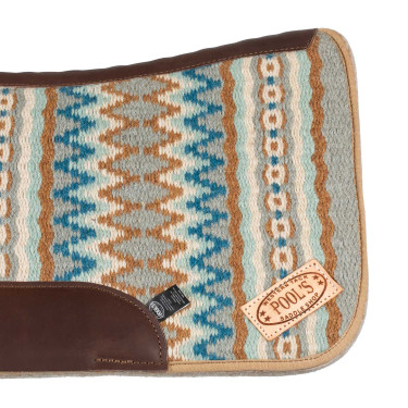 Tapis western Pool’s contoured Bleu / beige