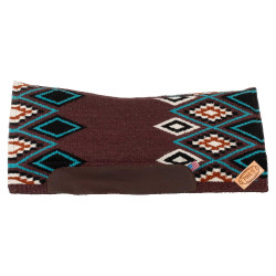 Tapis western Pool’s ergonomique contour laine Vin / turquoise