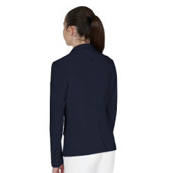 Veste de concours enfant Equestro coupe slim trois boutons Marine blazer Bleu marine