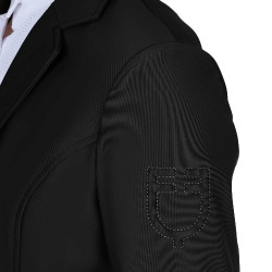 Veste de concours enfant Equestro coupe slim trois boutons Noir Veste de concours enfant Equestro coupe slim trois boutons Noir