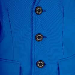 Veste de concours enfant unisexe Equestro x FISE trois boutons Bleu de savoie