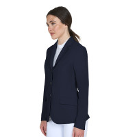 Veste de concours femme Equestro avec logo embossé Brume portuaire