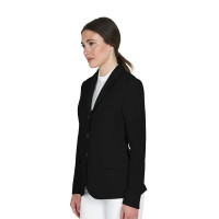 Veste de concours femme Equestro avec logo embossé Brume portuaire Blanc