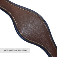 Licol cuir Flags & Cup PARIS Marron / marine