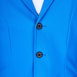 Veste de concours homme Equestro x FISE trois boutons Bleu de savoie