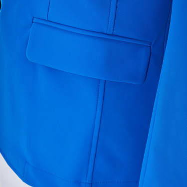 Veste de concours homme Equestro x FISE trois boutons Bleu de savoie