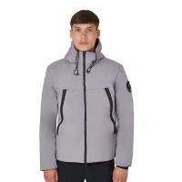 Veste homme Equestro imperméable et coupe-vent en nylon Gris givré