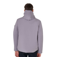 Veste homme Equestro imperméable et coupe-vent en nylon Gris givré