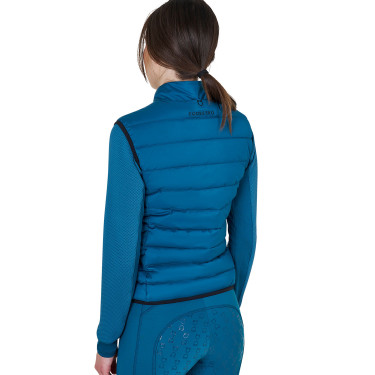 Veste sans manches femme Equestro en nylon Coral bleu Veste sans manches femme Equestro en nylon Coral bleu