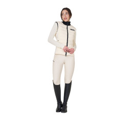 Veste sans manches femme Equestro zippé en mélange technique
