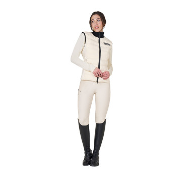 Veste sans manches femme Equestro zippé en mélange technique