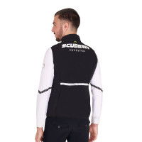 Veste sans manches homme Equestro coupe slim en tissu technique Noir