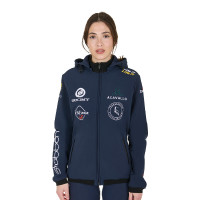 Veste Softshell Equestro New Style Multilogo Marine blazer Bleu marine