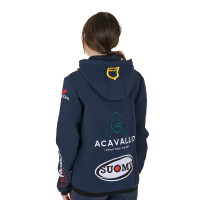 Veste Softshell Equestro New Style Multilogo Marine blazer Bleu marine