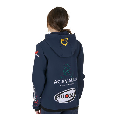 Veste Softshell Equestro New Style Multilogo Marine blazer Bleu marine