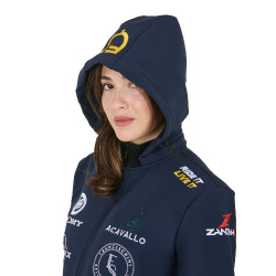 Veste Softshell Equestro New Style Multilogo Marine blazer Bleu marine