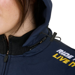 Veste Softshell Equestro New Style Multilogo Marine blazer Bleu marine